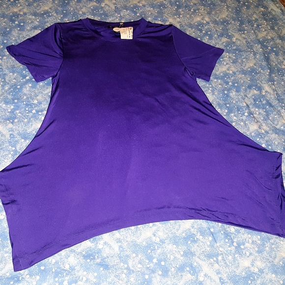 #25 NWT Purple Spandex-Like Top - Picture 1 of 3